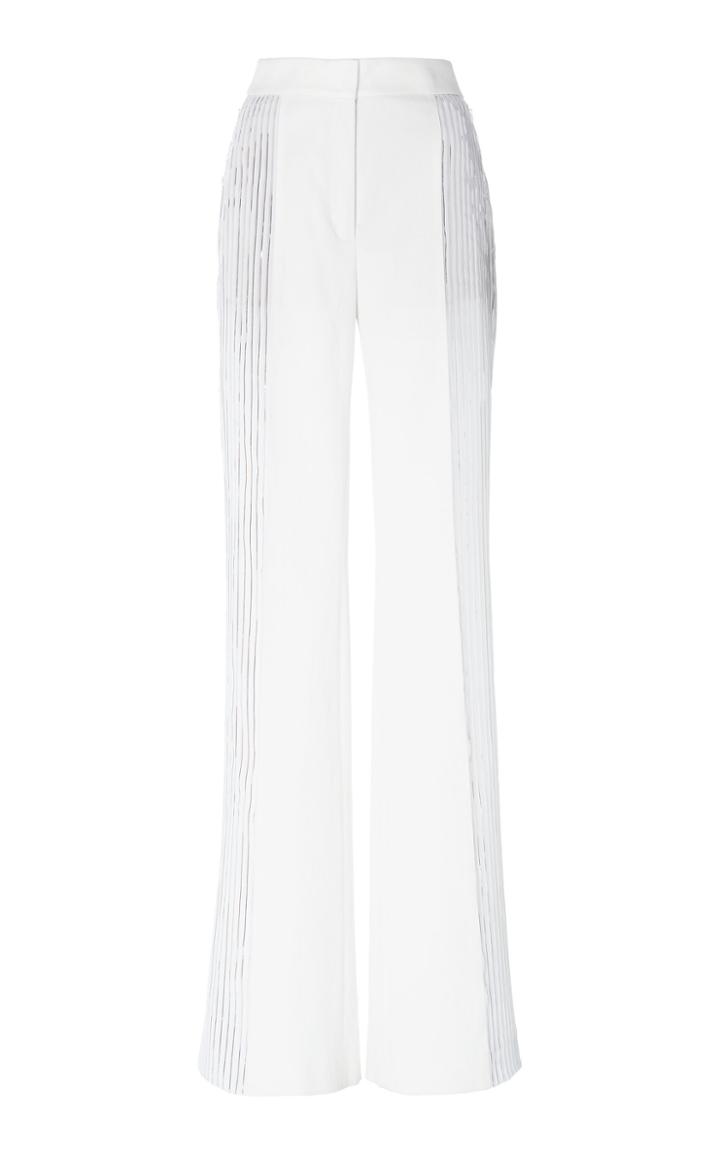 Moda Operandi Akris Farida Metallic Foil-pleated Boot-leg Pants Size: 2