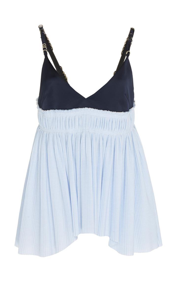 Cdric Charlier Sleeveless Cotton-blend Top