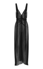 Lee Mathews Eve Crinkled Silk Dress