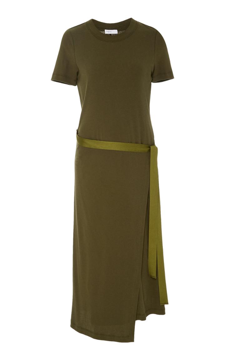 Rosetta Getty Tie-detailed Cotton-jersey Tunic