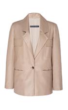 Zeynep Aray Oversized Leather Blazer