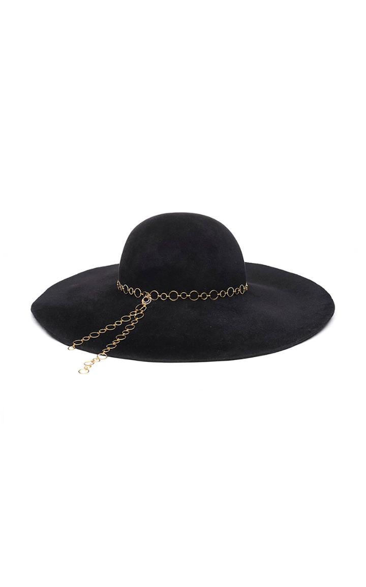 Eugenia Kim Bunny Chain-embellished Wool Felt Hat