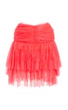 Moda Operandi Kalmanovich Neon Ruched Mini Skirt Size: 0