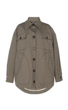 Rochas Virgin Wool Caban Check Utility Shirt