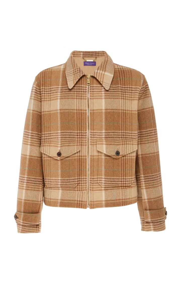Ralph Lauren Harvick Plaid Wool And Cashmere-blend Jacket