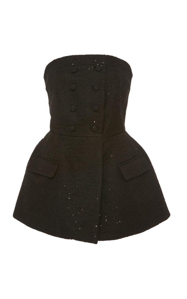 Lela Rose M'o Exclusive: Strapless Peplum Top