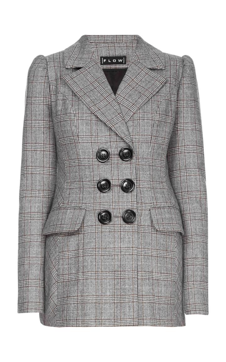 Flow The Label Plaid Wool Blazer