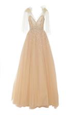 Monique Lhuillier A-line Embroidered Gown With Bow Detail