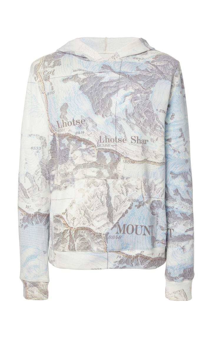 The Elder Statesman Ao Digi Printed Cotton Fleece Sweatshirt