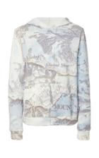 The Elder Statesman Ao Digi Printed Cotton Fleece Sweatshirt