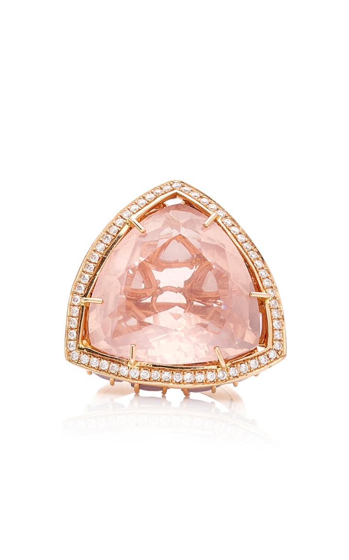 Karma El Khalil Horizon Rose Quartz And Opal Ring