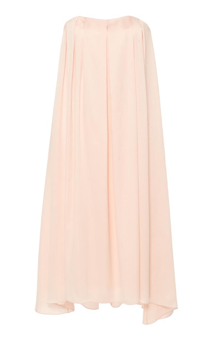 Marina Moscone Draped Strapless Dress