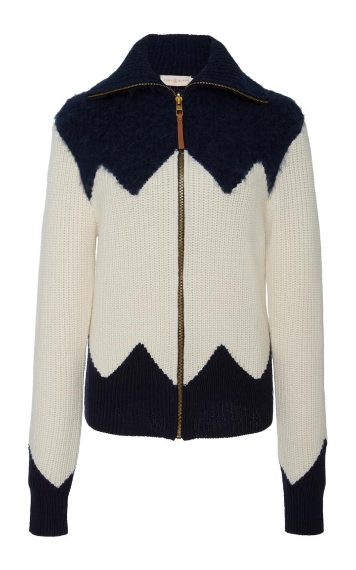 Tory Burch Hannah Zip Up Cardigan