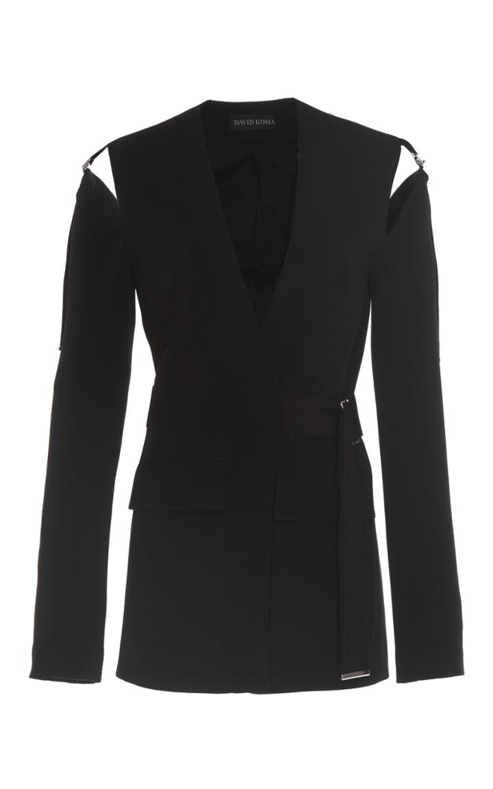 David Koma Ribbon Strap Cutout Jacket