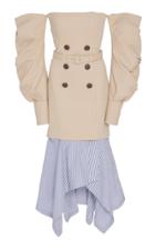 Jonathan Simkhai Twill Tailored Off The Shoulder Corset Dress