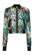 Elie Saab Bead Embroidered Bomber Jacket