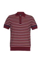 Prada Striped Cotton-pique Polo Shirt Size: 46