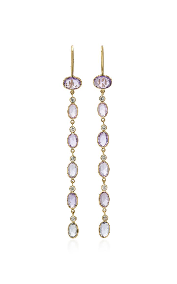 Amrapali Darshana 18k Gold Sapphire And Diamond Earrings
