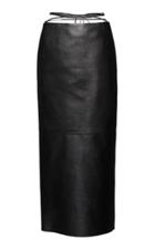 Moda Operandi Magda Butrym Tie Detail Leather Skirt