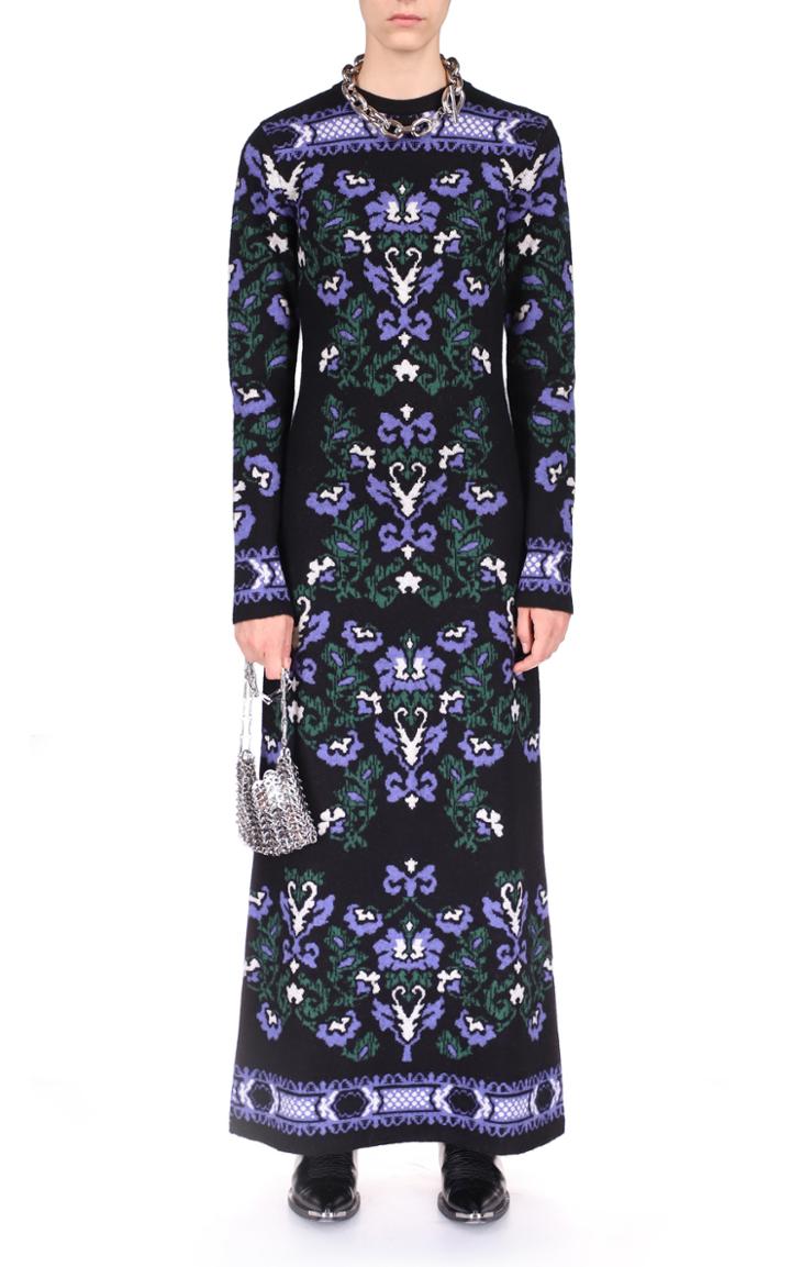 Moda Operandi Paco Rabanne Floral Jacquard Maxi Dress
