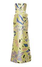 Leal Daccarett La Doa Printed Taffeta Gown