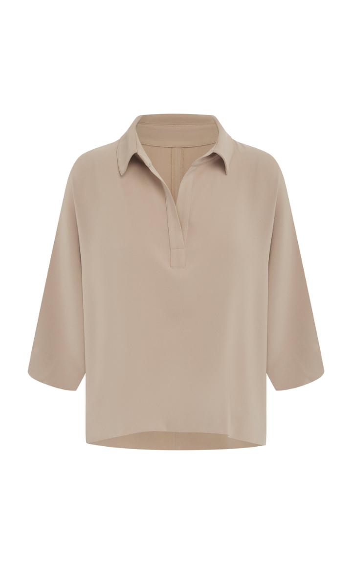 Moda Operandi Harris Tapper Cameron Suiting Twill Polo Shirt