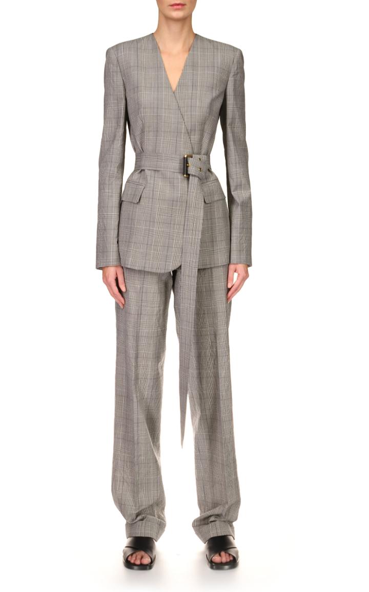 Moda Operandi Michael Kors Collection Virgin Wool Collarless Belted Jacket