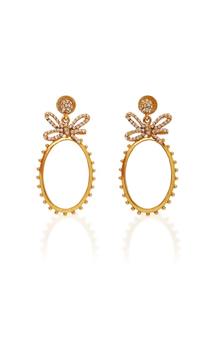 Oscar De La Renta Pave Bow Large Earring