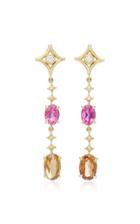 Jordan Alexander 18k Gold Diamond And Tourmaline Earrings
