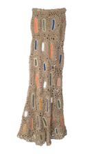 Tuinch High Waist Silk Blend Hand Crochet Skirt
