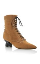 Loewe Shearling-lined Suede Lace-up Boots