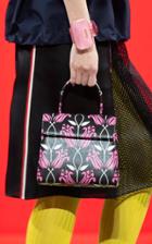 Moda Operandi Prada Floral Leather Top Handle Bag