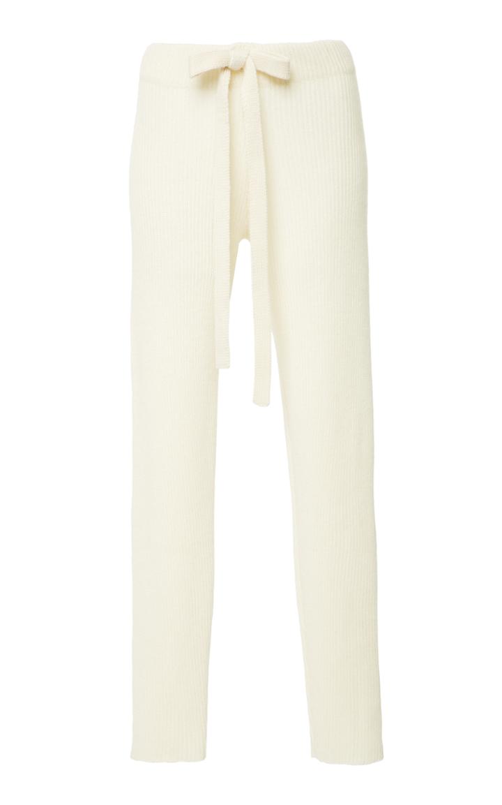 The Elder Statesman M'o Exclusive Ribbed Knit Leggings