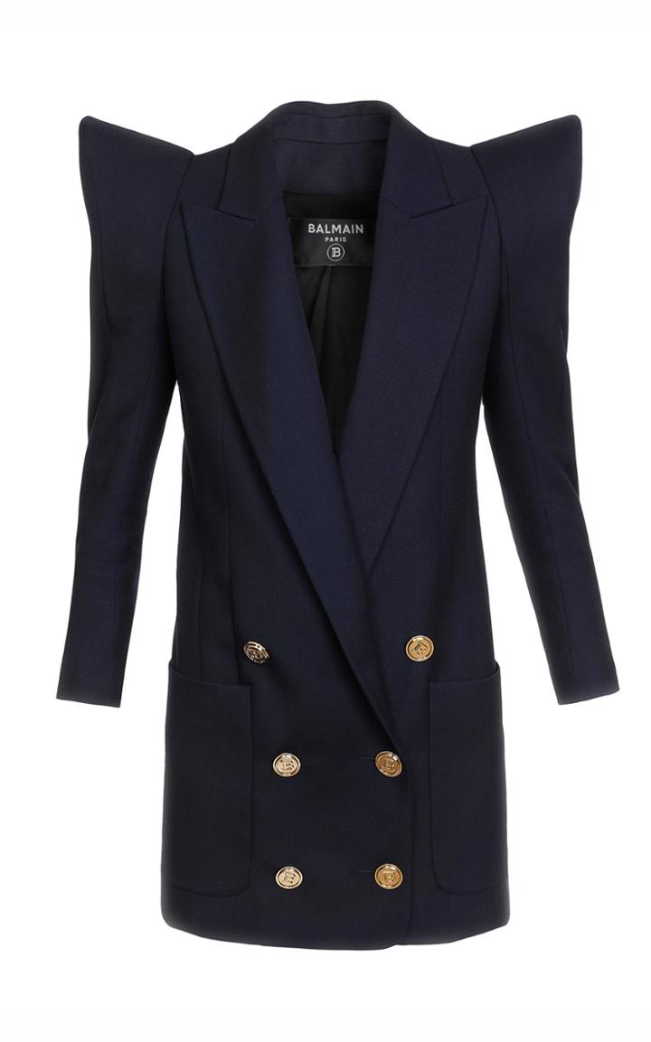 Moda Operandi Balmain Double-breasted Twill Blazer