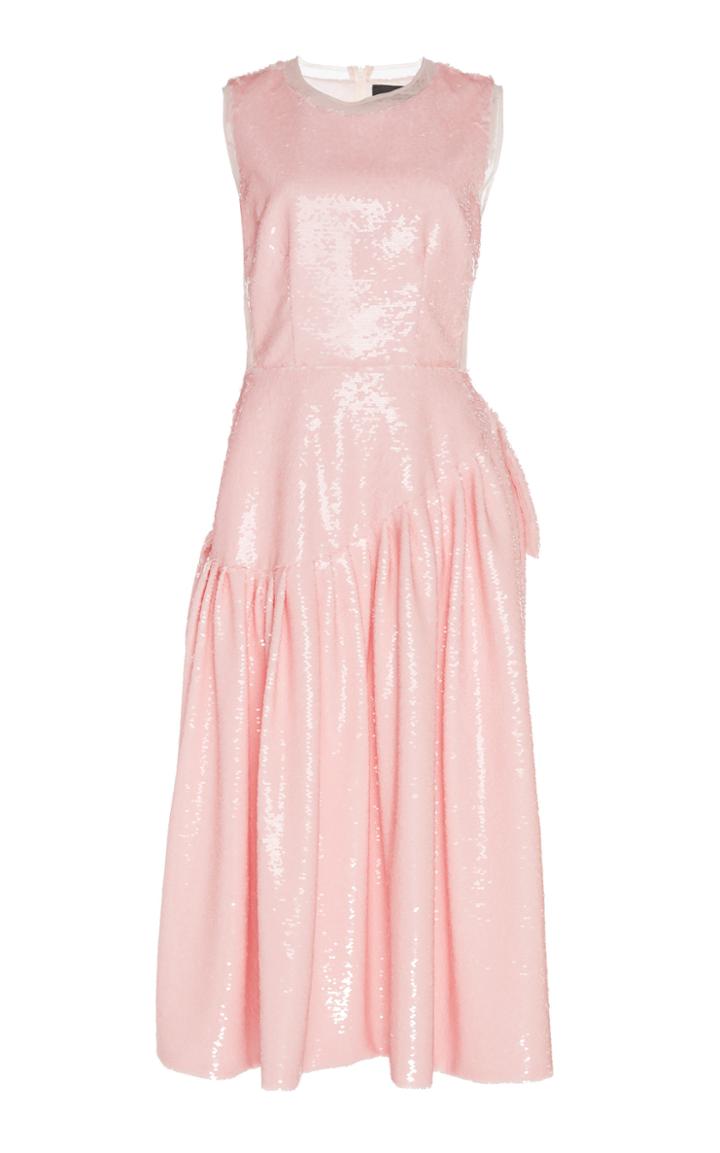 Simone Rocha Sequined Ruffle-detailed Midi Dress
