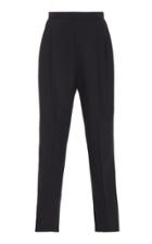 Delpozo Black Pleated High-rise Trousers