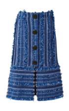 Rodebjer Lake Striped Textured Cotton-blend Midi Skirt