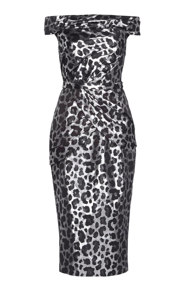 Ralph & Russo Satin Off-the-shoulders Midi Dress