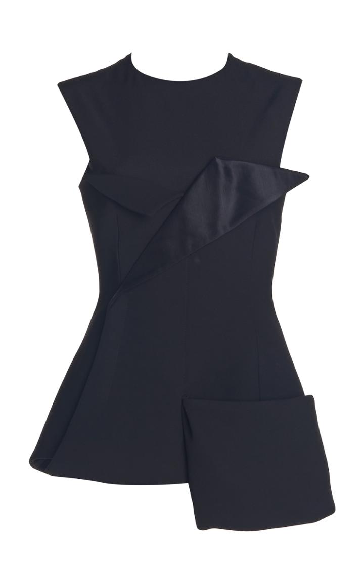 Moda Operandi A.w.a.k.e. Mode Asymmetric Corset-detailed Crepe Top