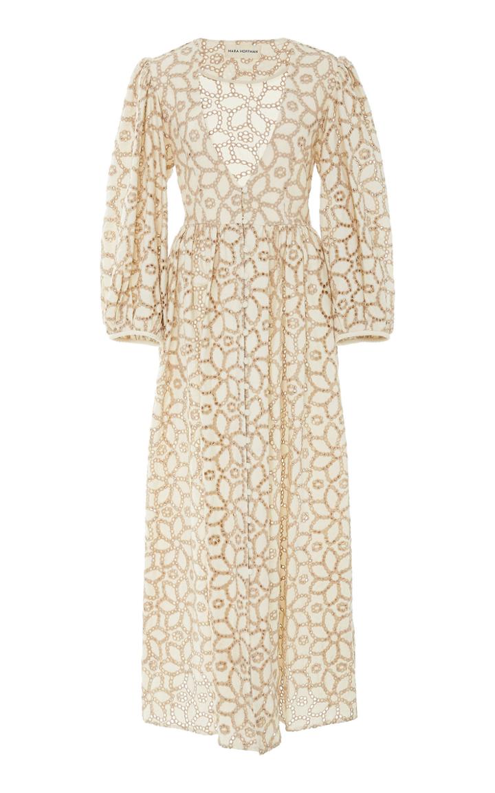 Mara Hoffman Bette Balloon-sleeve Cotton-linen Maxi Dress