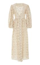 Mara Hoffman Bette Balloon-sleeve Cotton-linen Maxi Dress