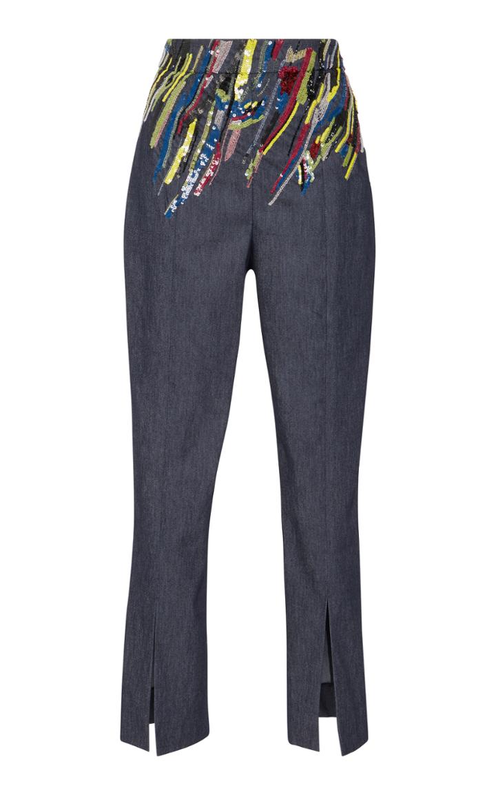 Cushnie Et Ochs Haya Embellished Cropped Pant