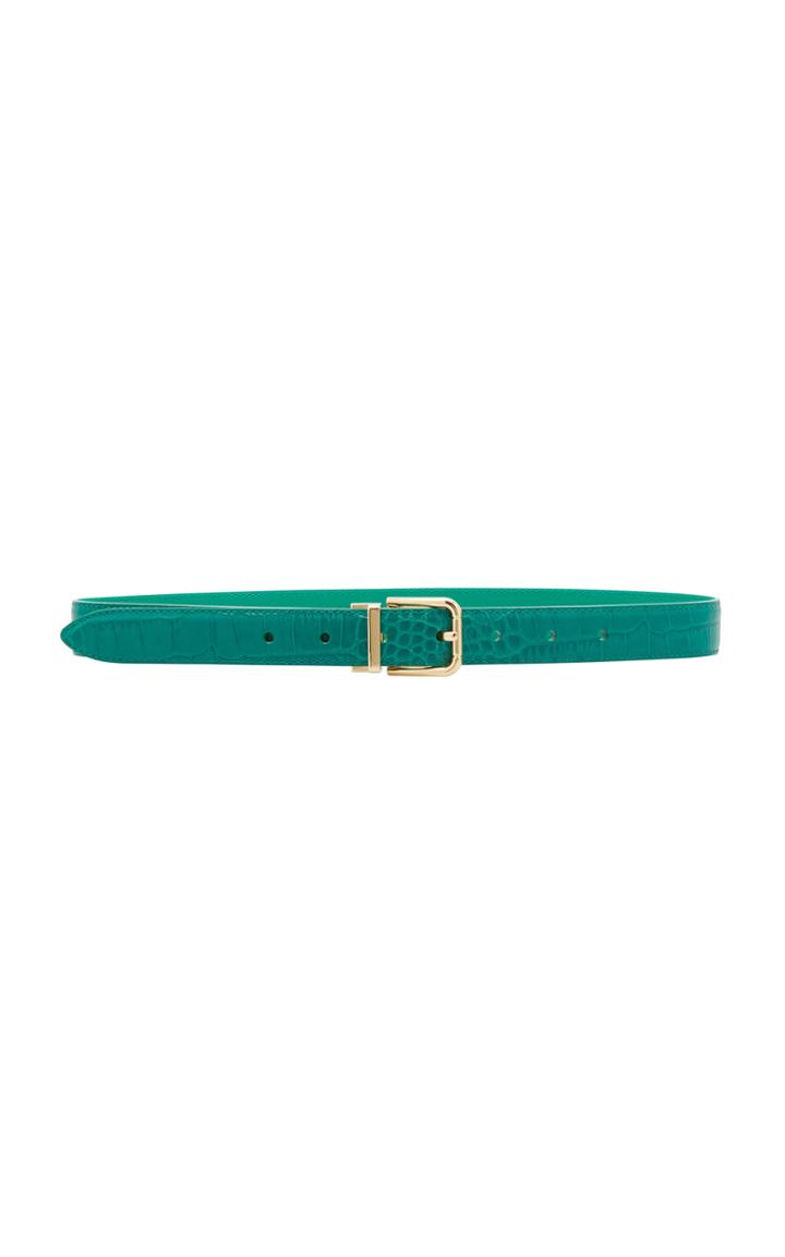 Moda Operandi Dolce & Gabbana Croc-effect Leather Belt Size: 65 Cm