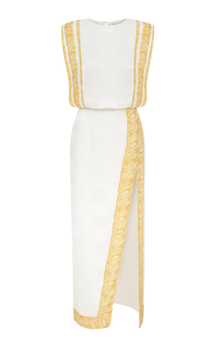 Moda Operandi Raisa Vanessa Satin Maxi Dress With High Slit