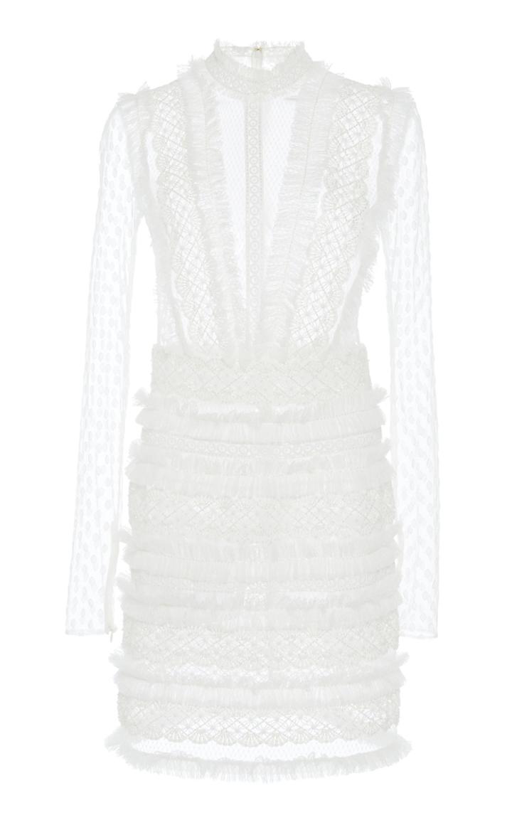 Zuhair Murad Crewneck Lace Dress