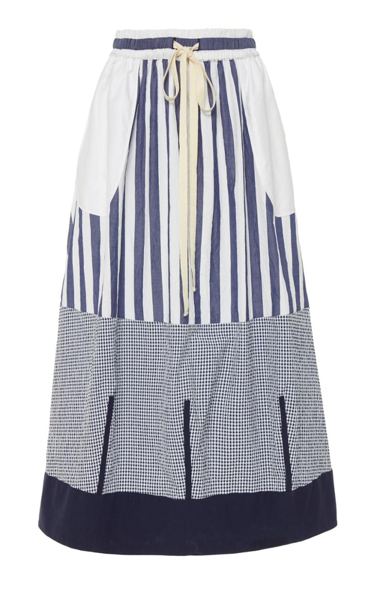 Moda Operandi Lee Mathews Billie Contrast-pattern Cocoon Skirt Size: 1