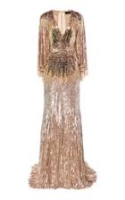 Jenny Packham Cape-effect Sequined Dress