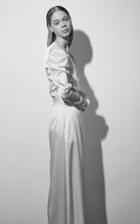 Michael Lo Sordo Ruched One-shoulder Silk Blouse