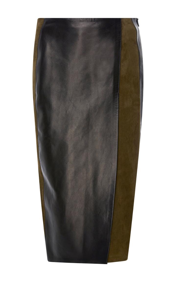 Maison Pre Combo Leather Skirt