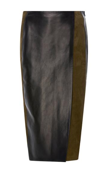 Maison Pre Combo Leather Skirt